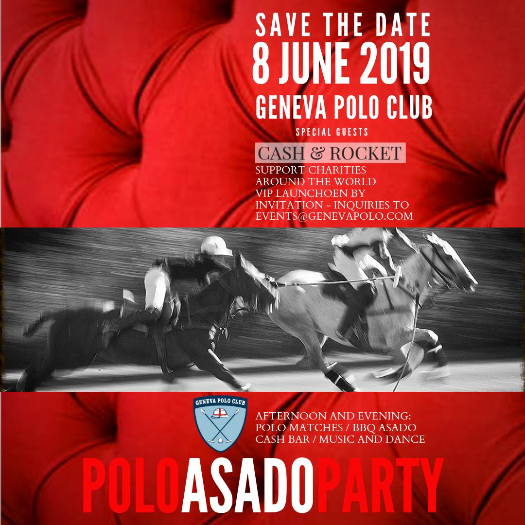 gpcpolo's tweet photo. Save the date! June 8th afternoon and evening.
Season Open Cup 2019 with Polo Asado and Party coming up!
Special guest Cash&amp;Rocket charity projekt https://t.co/V77mxhIIxt