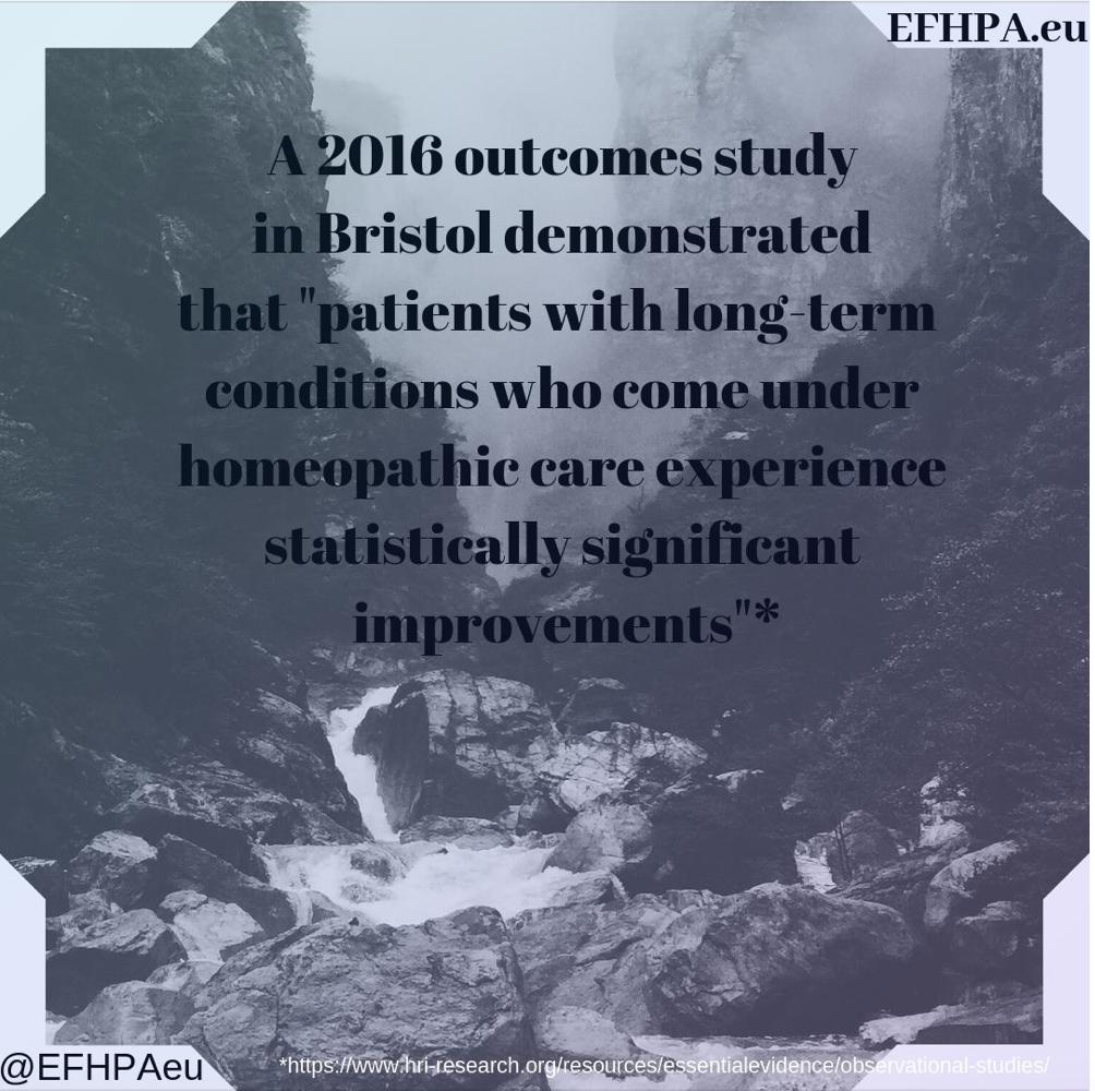 Via EFHPA:
A 2016 outcomes study in Bristol demonstrated that "patients with long-term conditions who come under #homeopathic care experience statistically significant
improvements". #Homeopathy, helping patients for more than 200 years.buff.ly/2KT49Xh