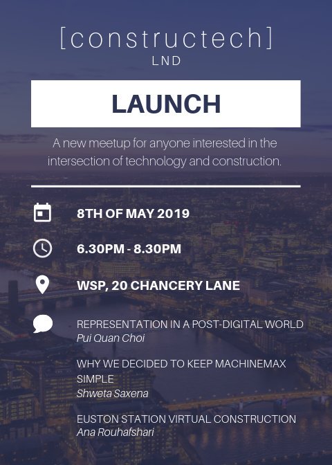 ConstructechLND's tweet image. If you&apos;re interested in technology and construction come along to our launch event on the 8th of May at WSP&apos;s Chancery Lane office.

eventbrite.com/e/constructech…

#construction #technology #tech #digitalconstruction #constructech