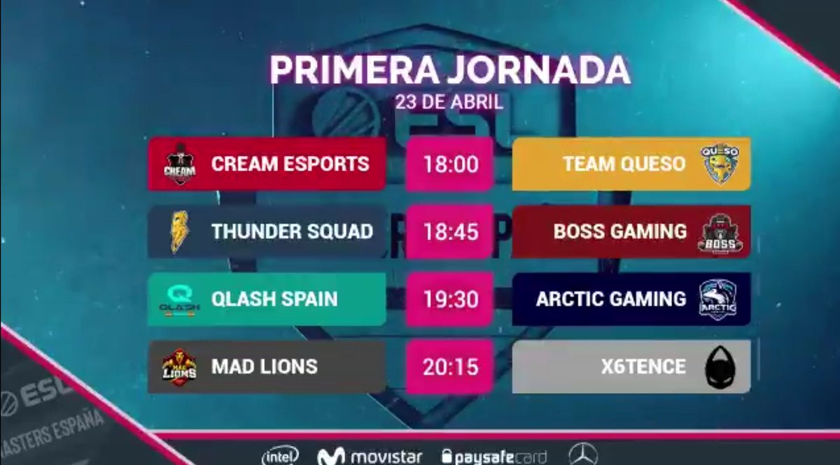 Porra de la #ESLMastersBS , poned el resultado abajo, el que lo adivine todo le doy 2€ por PayPal.
Si hay empate el primero que lo haya puesto.
Requisitos:
-Seguirme
-Mencionar un amigo