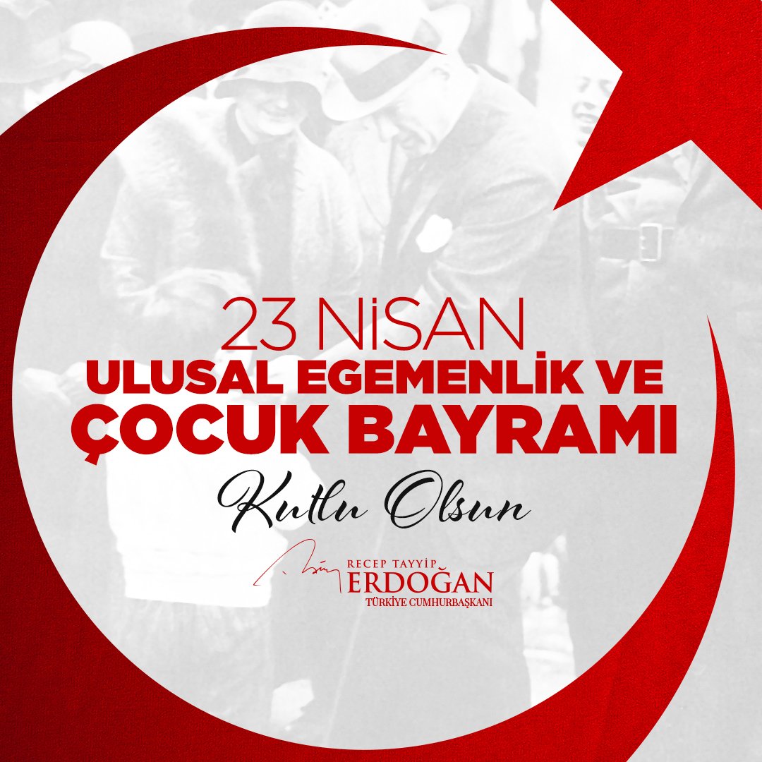 RTErdogan's tweet photo. Türkiye Büyük Millet Meclisi’mizin 99. kuruluş yıl dönümünü, Türkiye’nin ve dünyanın tüm çocuklarının #23Nisan Ulusal Egemenlik ve Çocuk Bayramını en samimi duygularımla kutluyorum.

https://t.co/kuWJwfHcz7 https://t.co/OFaixWqjS9