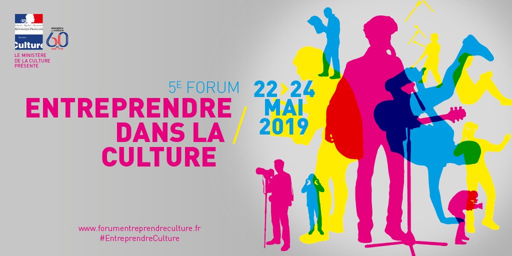 MinistereCC's tweet photo. Place à la 5e édition nationale du Forum #EntreprendreCulture ! 
Du 22 au 24 mai, les @beauxartsparis accueillent entrepreneurs, étudiants et experts pour penser innovation, management, ESS, musique, audiovisuel ou édition. Programmation et inscriptions > https://t.co/YyMf76wEWC https://t.co/ZDh94G9m3C