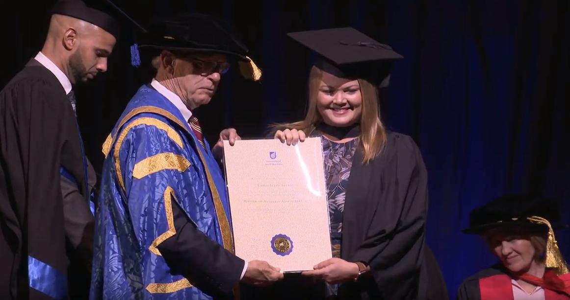 Many congratulations to <a href="/EmilyMindshop/">Emily Splatt</a>, Mindshop's Education and Learning Manager for receiving her Master of Business Administration (MBA) degree from the University of South Australia today. Well done Emily!!