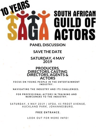 ATTENTION: YOUNG ACTORS - SAVE THE DATE FOR JOHANNESBURG - 4 MAY 2018
