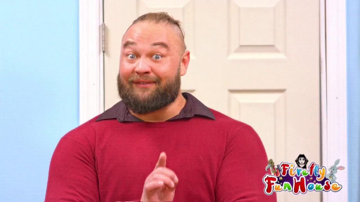 carlgac's tweet photo. So #BrayWyatt is doing Neil Buchanan cosplay now is he? #BigArtAttack #wwe #FireflyFunHouse https://t.co/PmhzJWBszp