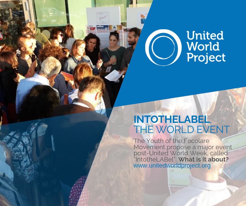 UWP_official's tweet photo. The Youth of the Focolare Movement propose a major event post-United World Week, on 11 May 2019, called “IntotheLABel” – What is it about? We asked it to one of the format designers.
#Intothelabel
#unitedworldproject
#nooneinneed
https://t.co/NmFc16ZqH9 https://t.co/aY1AaeaF1Q