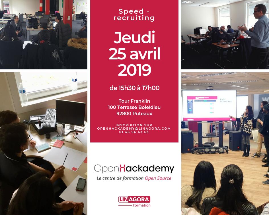 [ALERTE #Recrutement 📢] [J-3] avant notre Speed recruiting pour l'intégration des session 2.0 de l'OpenHackademy pour les formation #DevWeb et #DevOps ! inscrivez dès maintenant par mail openhackademy<a href="/linagora/">Linagora</a>.com ou sur le site de #poleemploi  <a href="/Ecole_Numerique/">La Grande École du Numérique</a> @linagora