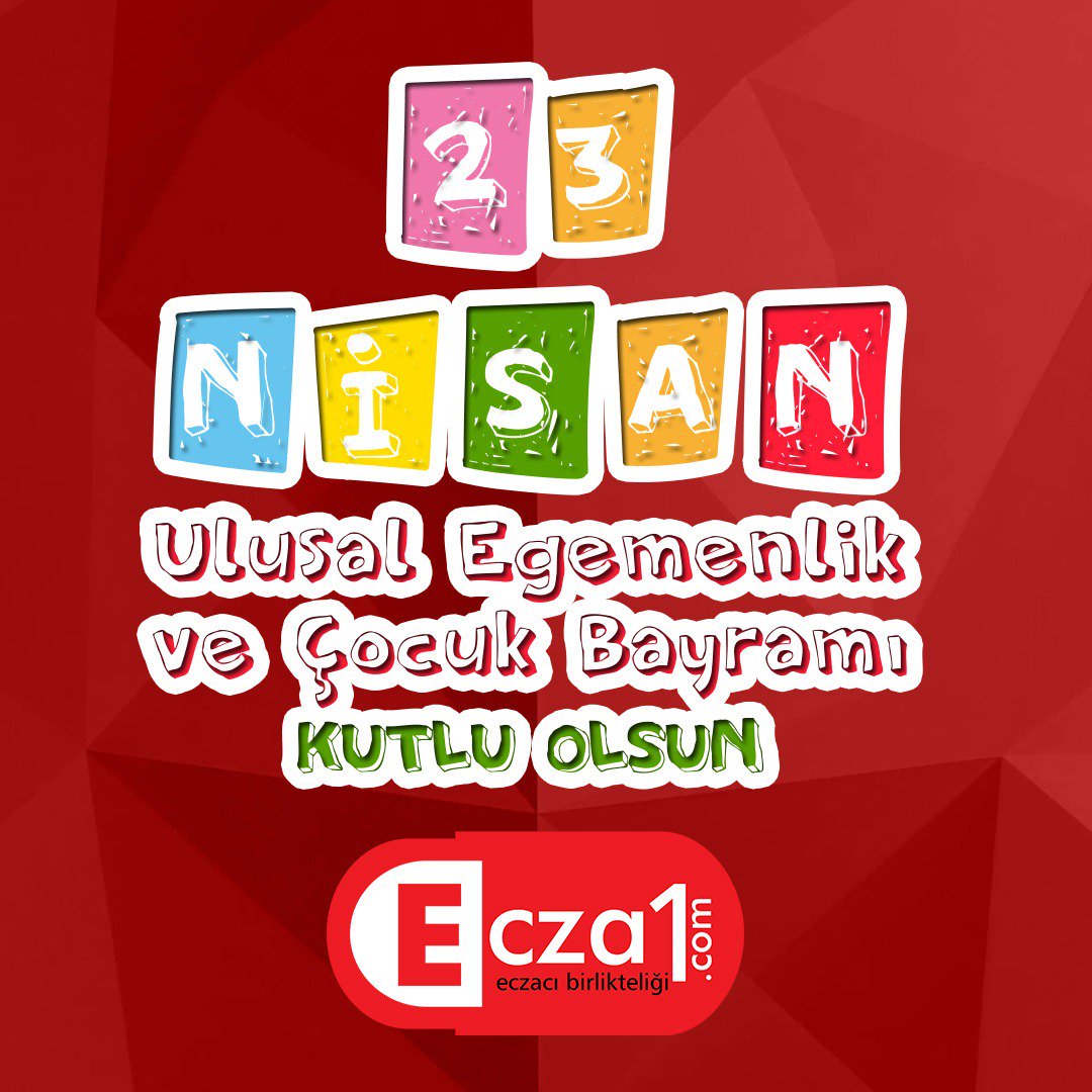 Ecza1com's tweet photo. Tüm Çocuklarımızın 23 Nisan Ulusal Egemenlik ve Çocuk Bayramı Kutlu Olsun! 
#23nisan https://t.co/dGT2n8faLI