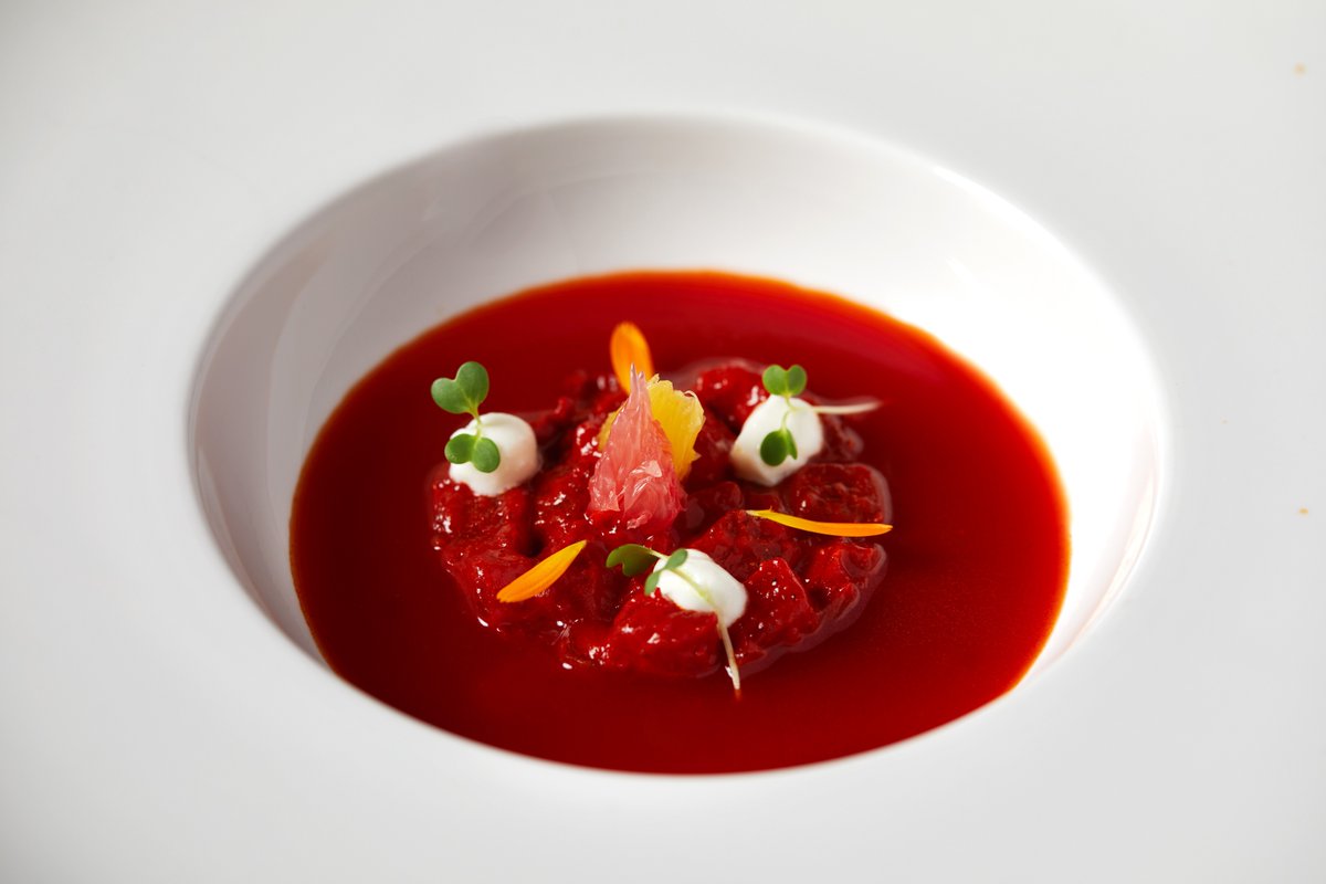 Watermelon Rasam 

#tresindstudio #dubai #finedining #modernistindiancuisine #evolutionoftresind #worldssmallest #mostexclusive #modernindianrestaurant #luxurydining #thevocolife #mydubai #bestrestaurants #16course #chefstable #culinaryart