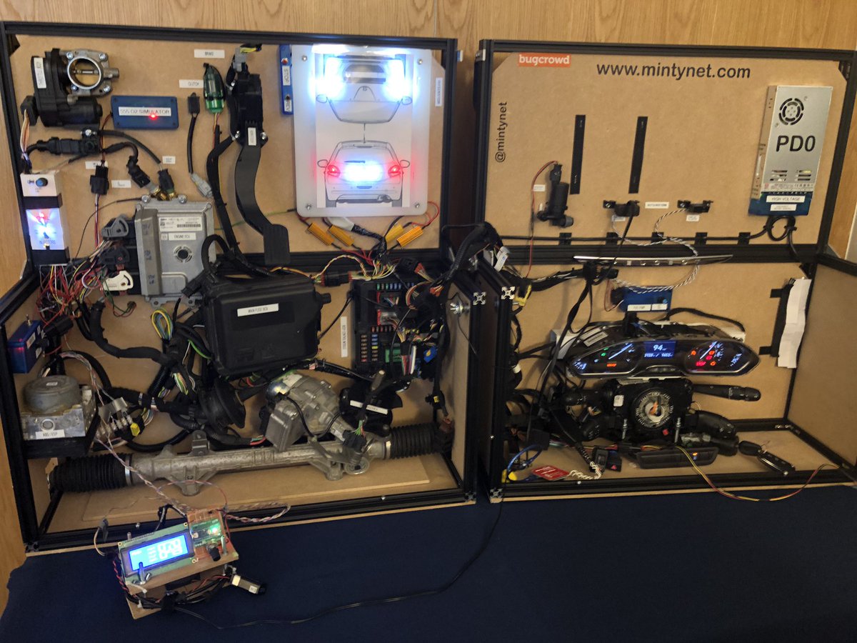 _GarethP's tweet image. It’s @BSidesScot day! The car’s here, ready and raring to go! #carhackvillageuk @mintynet @WillCaruana