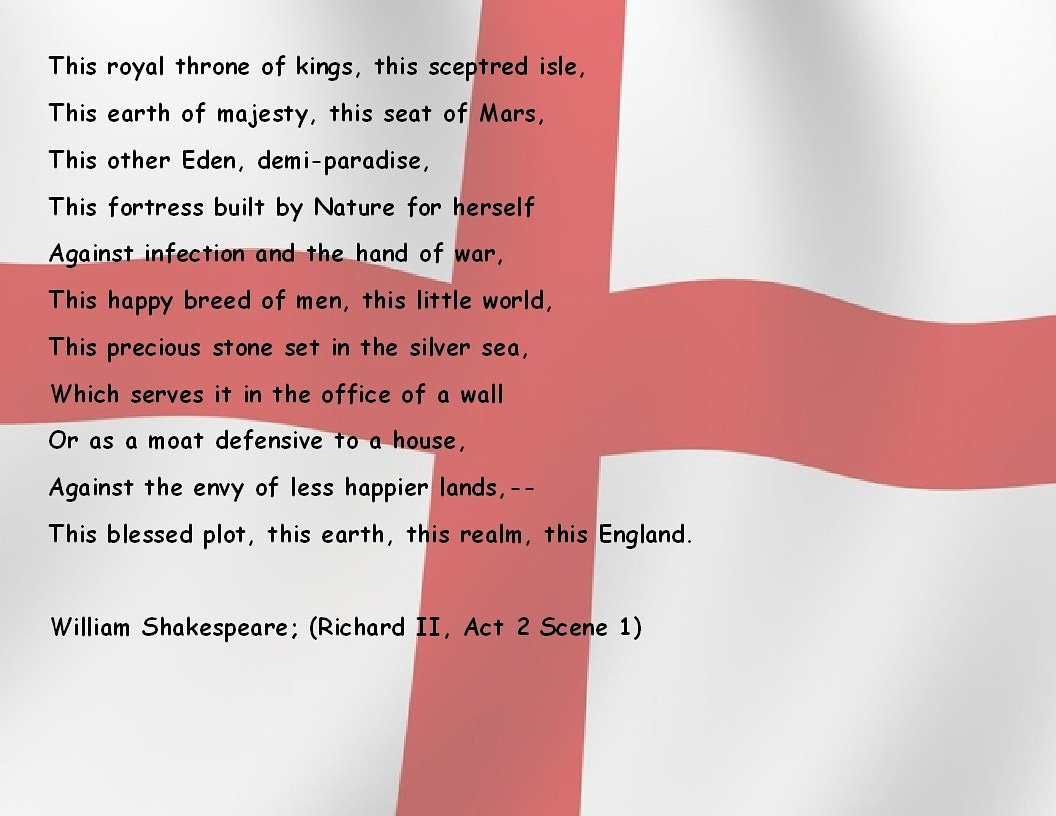 CharLathwell's tweet photo. Happy St George's day. 🏴󠁧󠁢󠁥󠁮󠁧󠁿
Follow your spirit and upon this charge, cry God for Harry, England and St George.🏴󠁧󠁢󠁥󠁮󠁧󠁿
🏴󠁧󠁢󠁥󠁮󠁧󠁿🏴󠁧󠁢󠁥󠁮󠁧󠁿🏴󠁧󠁢󠁥󠁮󠁧󠁿🏴󠁧󠁢󠁥󠁮󠁧󠁿🏴󠁧󠁢󠁥󠁮󠁧󠁿🏴󠁧󠁢󠁥󠁮󠁧󠁿🏴󠁧󠁢󠁥󠁮󠁧󠁿🏴󠁧󠁢󠁥󠁮󠁧󠁿🏴󠁧󠁢󠁥󠁮󠁧󠁿🏴󠁧󠁢󠁥󠁮󠁧󠁿🏴󠁧󠁢󠁥󠁮󠁧󠁿
#StGeorgesDay #Shakespeare 
#England https://t.co/mBAZRNeHEf