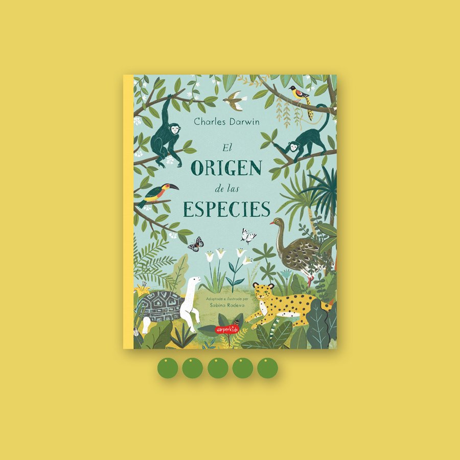 elisayuste's tweet photo. “El origen de las especies” de Charles Darwin, adaptado e ilustrado por Sabina Radeva, @harperkidsIB #noficcionparaniños #paralectoresapartirde9años #DíaDelLibro #Ideaspararegalar #mejorenverde #DiadelLibro2019 #SantJordi2019 #23Abril Más info: https://t.co/DB8uFAOpnk https://t.co/phTVDLtd1A