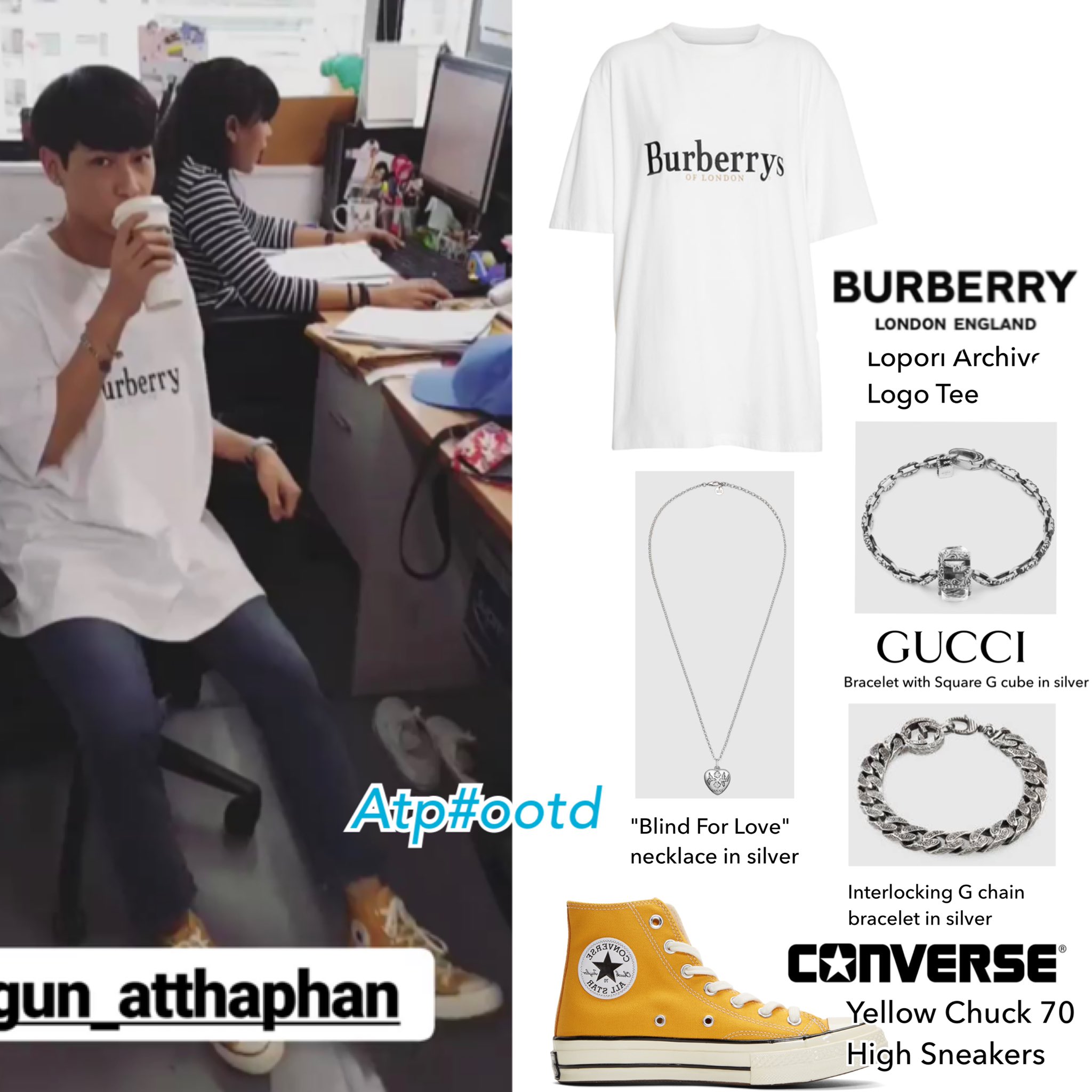 Atp#ootd on X: 190704 - @AtthaphanP via tamagodji's IG Story .  #กันอรรถพันธ์น่ารักกว่าที่คิด was wearing Goyard Pl