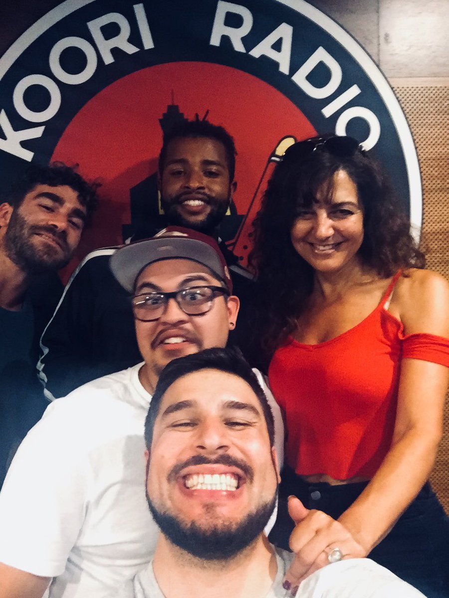 LizDeepJones's tweet photo. Loved hanging out on TheConcreteJungle @kooriradio93_7 talking about my @HeadOnPhotoFest #Indigenous (IN)Justice:Confronting #DeathsInCustody #photo #installation with @Jumbunna_Inst Opens May4-19 #PaddingtonTownHall OxfordSt @NITV @SBS https://t.co/liBqlwLq2Q