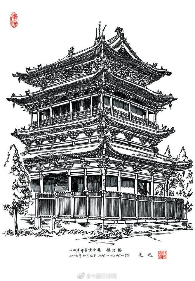 Ancient Chinese Architecture Drawing | Architecture