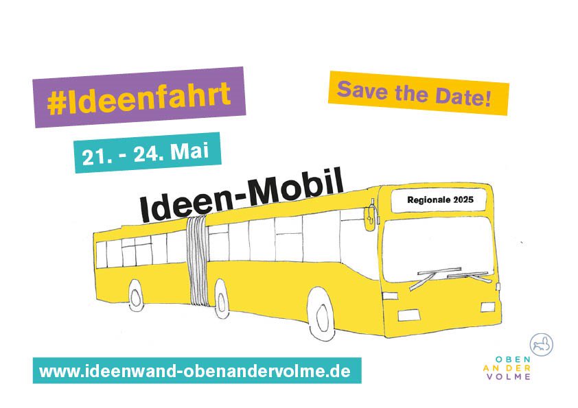 MK_Herscheid's tweet photo. Save-The-Date! Am 21. Mai beginnt die #abgefahreneIdeenwerkstatt. Gesucht sind digitale, nachhaltige und authentische Projekte für die #Regionale2025. Sei dabei und poste schon jetzt deine Idee unter dem #Ideenfahrt! https://t.co/f9iP4gtXIQ