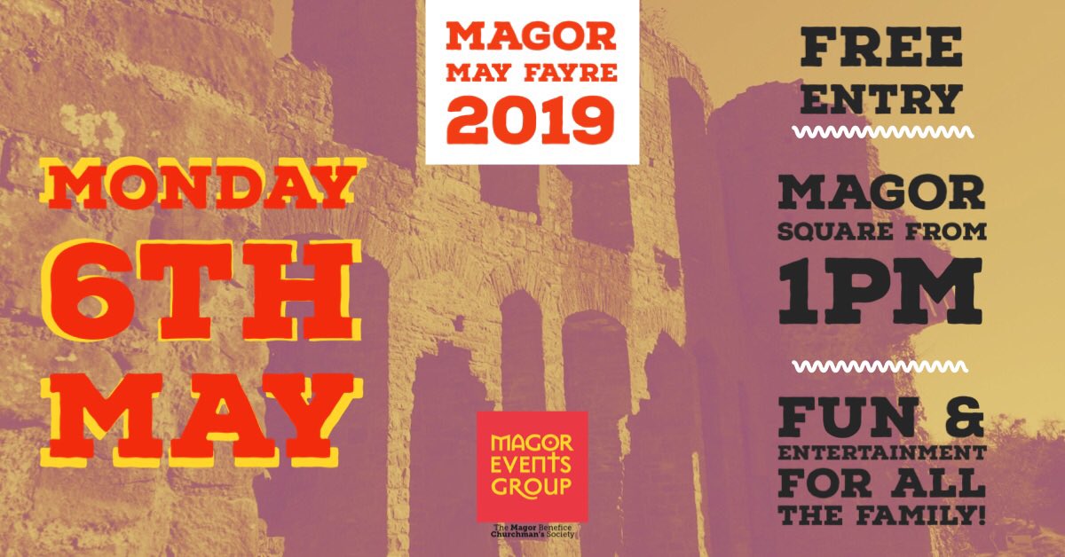 MagorChurchmen's tweet photo. The Magor May Fayre brings together residents, local businesses, artists, musicians, &amp; entertainment for all to enjoy.

Kicking off from 1pm in the historic Magor Square our stallholders will be ready &amp; waiting along with our entertainers to give you an afternoon to remember! https://t.co/5S9Q4T9iVF