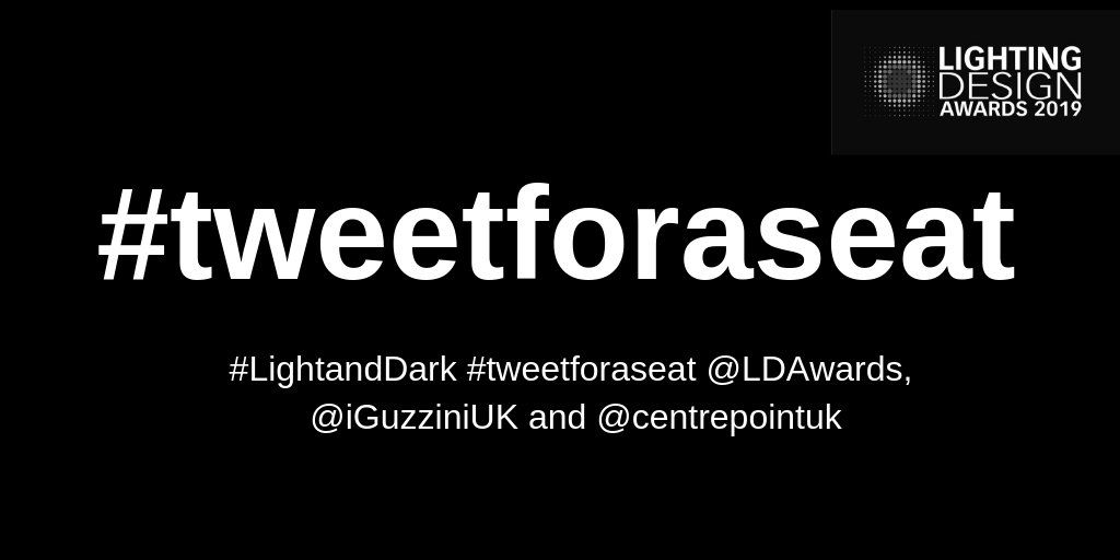 LDAwards's tweet photo. Do you want to bag yourself a free ticket to the most prestigious awards in the lighting industry, whilst helping to tackle homelessness? Then get tweeting your mono pics! #tweetforaseat #LightandDark @iGuzziniUK @centrepointuk https://t.co/jHUviIa4OP