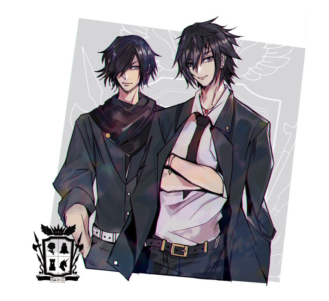 「#イシュガルド学園の中庭 #FFXIV #FFXVコラボ!www交換学生ノクティ」|Herheim@Commissions open!/リクエスト大歓迎のイラスト