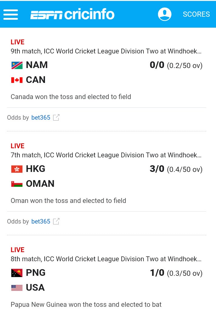 Very brave move from PNG there. Will they survive the @IamAlikhan23 Attack? If they do... Canada taking safest route considering table standings and NRR. Oman doing what they do best. Chase. They will keep their NRR in good standing no matter result. @Onedayer @CricketUganda