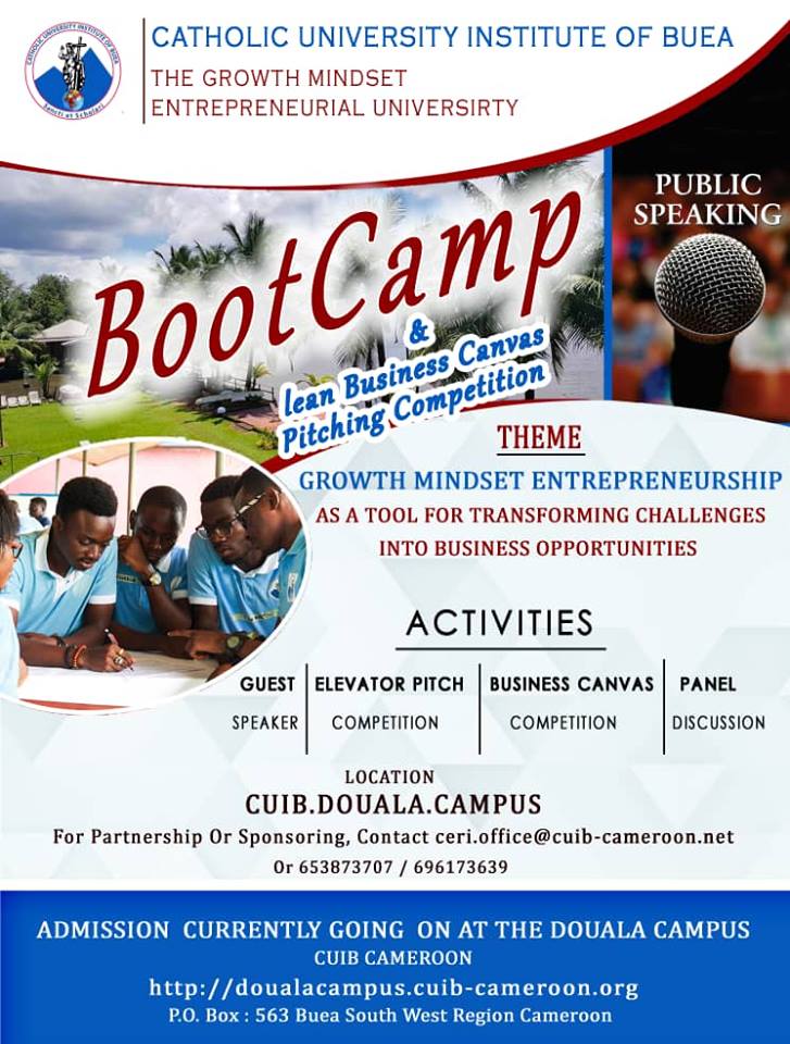 CUIBCameroon's tweet photo. CUIB Douala Campus First Ever Boot Camp: 2-4th May 2019
#WeLoveCUIB
#TheGrowthMindsetEntrepreneurialU https://t.co/85ujg8U8wl
