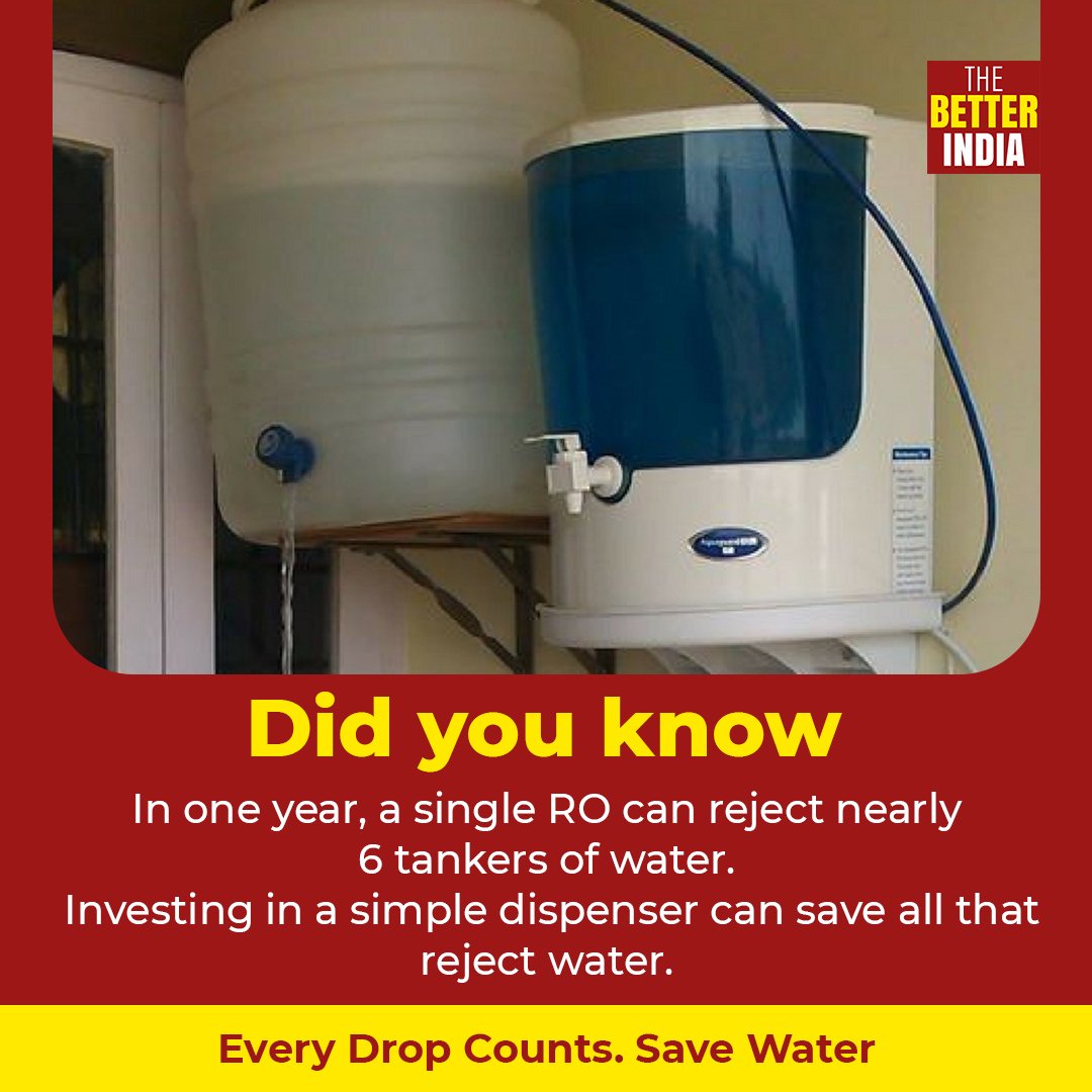 The Better India on Twitter "SaveWater LiveGreen Collect RO reject