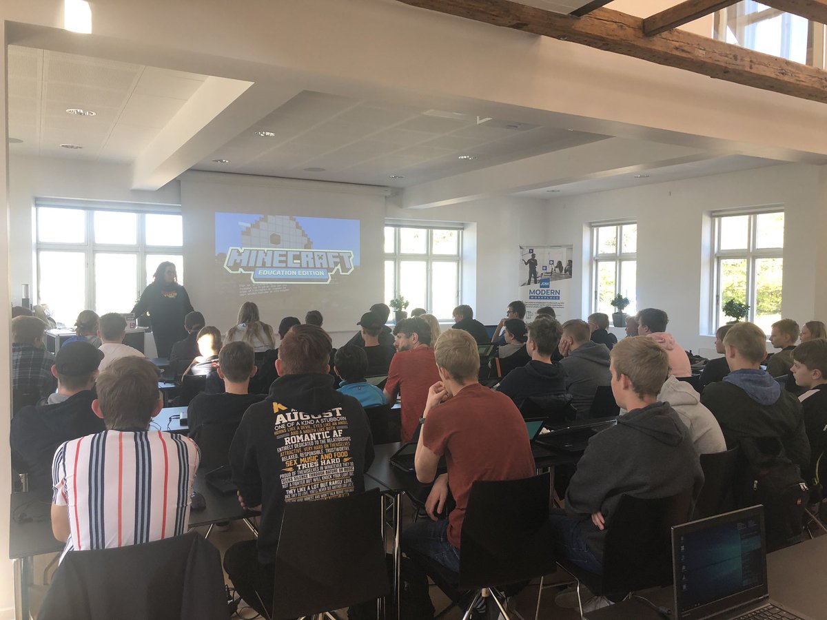 BechAagaard's tweet photo. A day with kids from a Danish commune playing with Minecraft under careful care of #MicrosoftDK @katjaborregaard #modernWorkplace #Microsoft #Education #JDM https://t.co/WGSTINNbCU