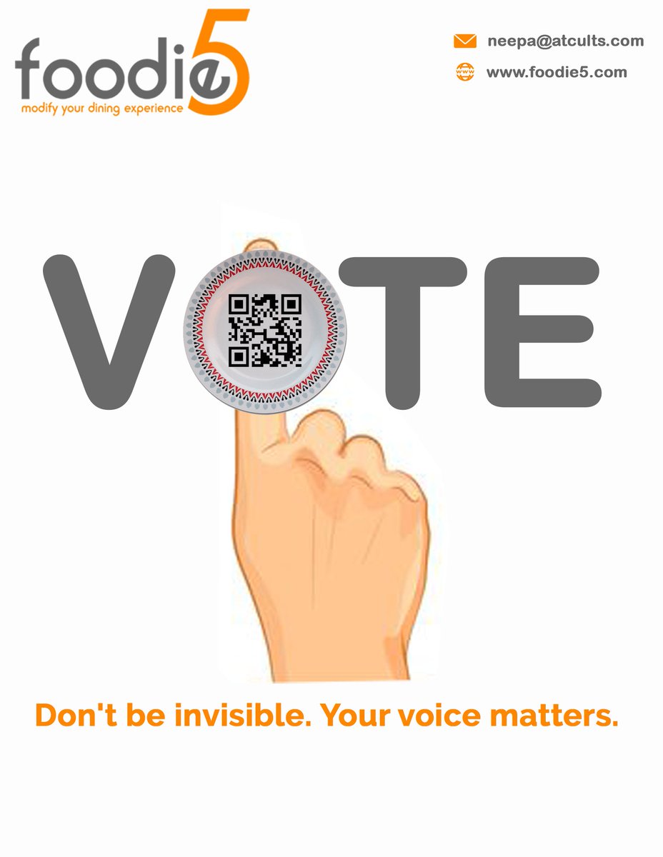 atcults's tweet photo. Enjoy Festival of Democracy!

#democracy #democracyfestivalindia #india #indiaelection #election2019 #election2k19 #indianpolitics #politicalpartyelection #parliament #parliamentelection #parliamentelection2019
#foodie5 #atcults #restaurantsoftware #changediningexperience #qrcode https://t.co/Hw8NFSVrS4