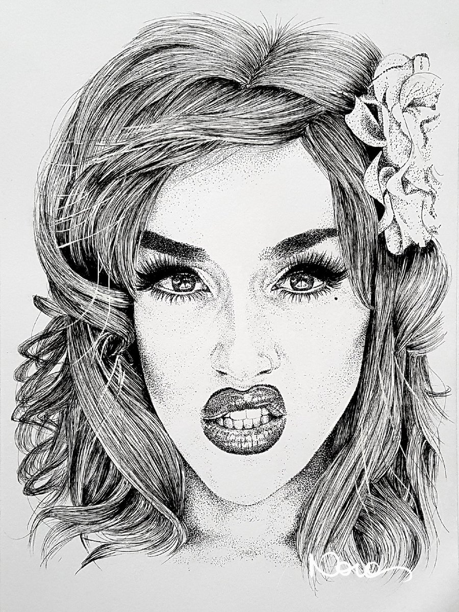 madeinrome's tweet photo. MEOW 🐾
After drawing @TheBiancaDelRio I just HAD to draw this beautiful kitten, too. @AdoreDelano I love you so damn much.❤🍕🎉 #adoredelano #dannynoriega #drawing #pointillism #finelinerpen #portrait #fanart #rpdr #rupaulsdragrace https://t.co/KKm0Ftb5Nx
