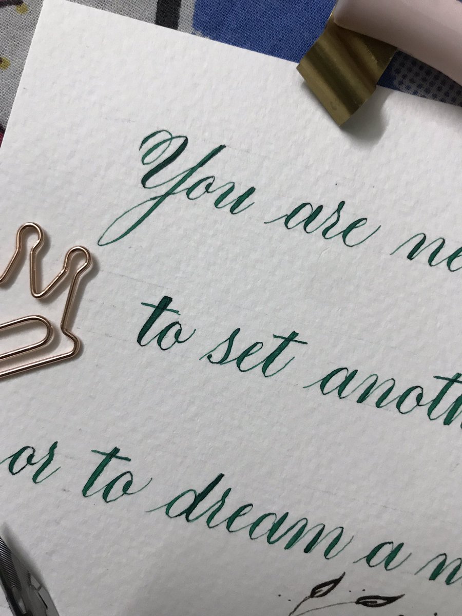 CalligraphyByS's tweet photo. “You are never too old to set another goal or to dream a new dream. “ 😌😌😌😌😌😌😌
—-
#Calligrapher #soniakukrejacalligraphy #skcalligraphy #pointedpen #luiscreations #mobliqueholder https://t.co/MnOdok4ZrF