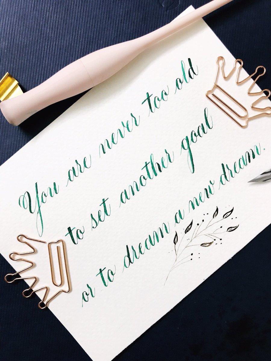 CalligraphyByS's tweet photo. “You are never too old to set another goal or to dream a new dream. “ 😌😌😌😌😌😌😌
—-
#Calligrapher #soniakukrejacalligraphy #skcalligraphy #pointedpen #luiscreations #mobliqueholder https://t.co/MnOdok4ZrF