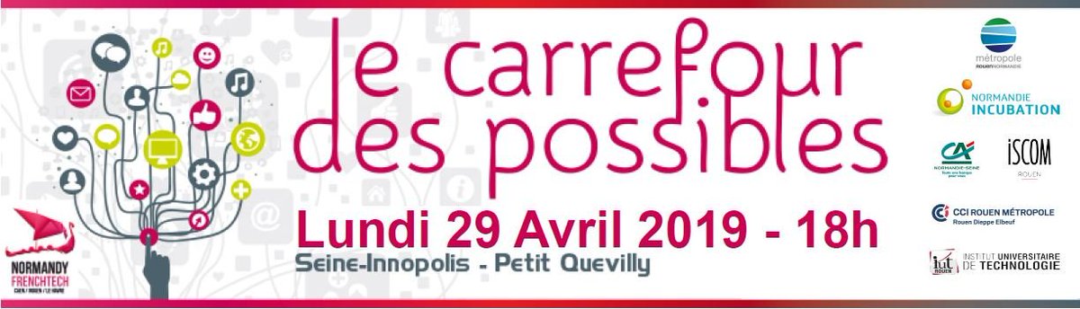 📆 9ème édition du Carrefour des possibles
📍Lundi 29 avril à #SeineInnopolis
Venez assister à la soirée de présentation des lauréats 2019 ! carrefourdespossibles.fr/#Jesuisspectat…
