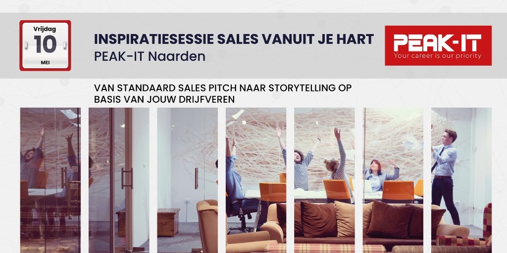 Blijf jij als Salesprofessional potentiële klanten stalken zonder resultaat? Dan is het tijd om je #sales tactiek anders aan te pakken! Kom daarom op 10 mei naar de ontbijtsessie Sales vanuit je hart bij @PEAKIT_NL! bit.ly/2Zhq3qp