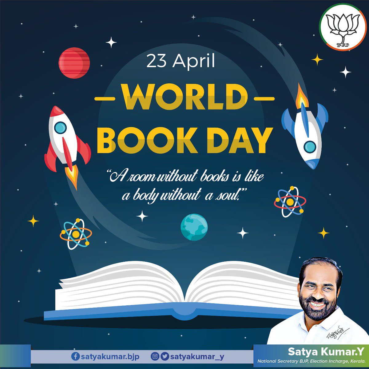 satyakumar_y's tweet photo. Today is #WorldBookDay organised by #UNESCO to promote reading, publishing and copyright.

It was a #bookishly eerie premonition I had that at the end of my last assignment in Kerala that made me buy loads of books for myself and my beloved team.

 Let's Read and let read! https://t.co/WkbATzSmEk