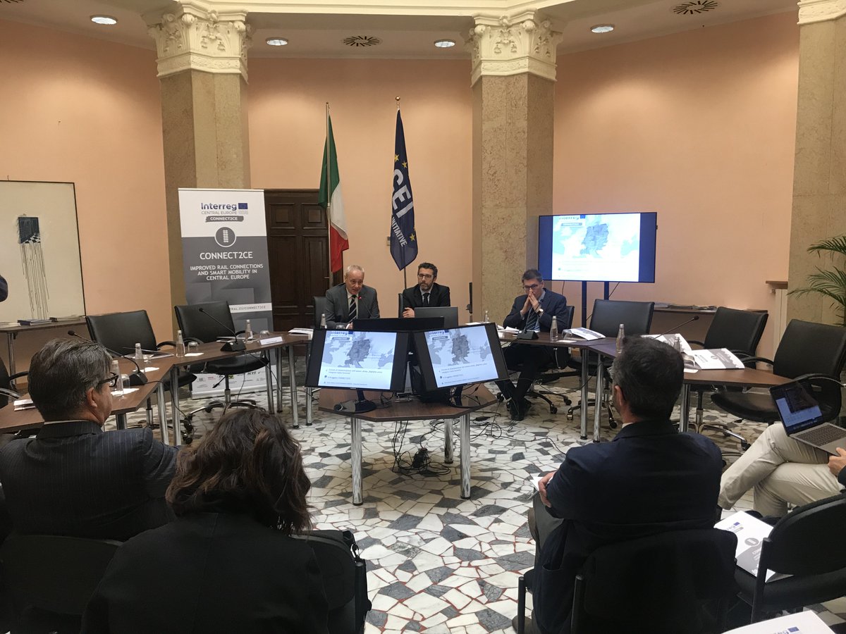 CONNECT2CE's tweet photo. On 18th April, the presentation of an experimental cross-border single ticket was presented in Trieste! Citizens now can buy their integrated ticket online and travel between Trieste and Ljubljana using bus and train! #CONNECT2CE #crossborder #publictransport https://t.co/lJu9KntLbZ