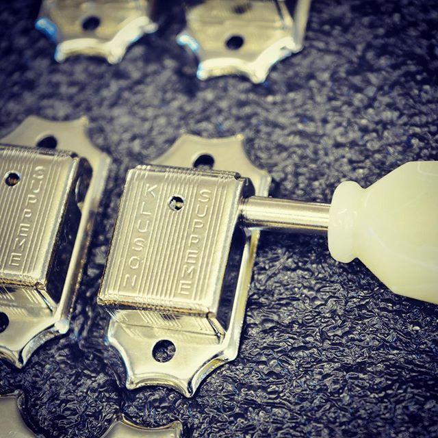 WdMusicUK's tweet photo. The Kluson Supreme series tuners have an 18:1 gear ratio in the traditional stamped steel housing. This particular set is designed for instruments using a 3 per side (not plate mounted) tuner set and for the first time from Kluson, a supreme gear ratio f… https://t.co/CE4ZWi2wlk https://t.co/eRCctx0vJr