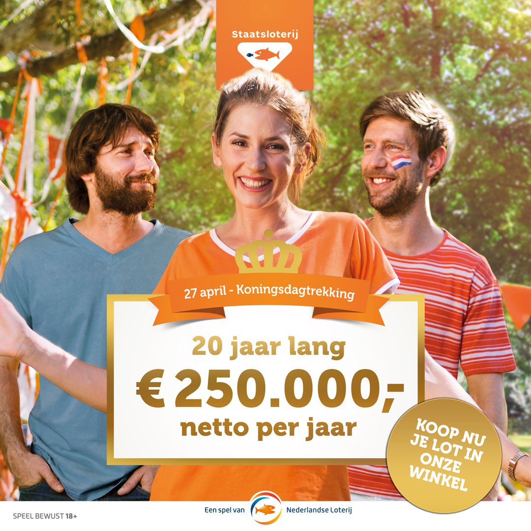 Gaat er met Koningsdag weer een grote prijs vallen bij Primera Sanders in Hoofddorp? #groteprijs #staatsloterij #hoofddorp #honderdduizendeuro #koningsdag