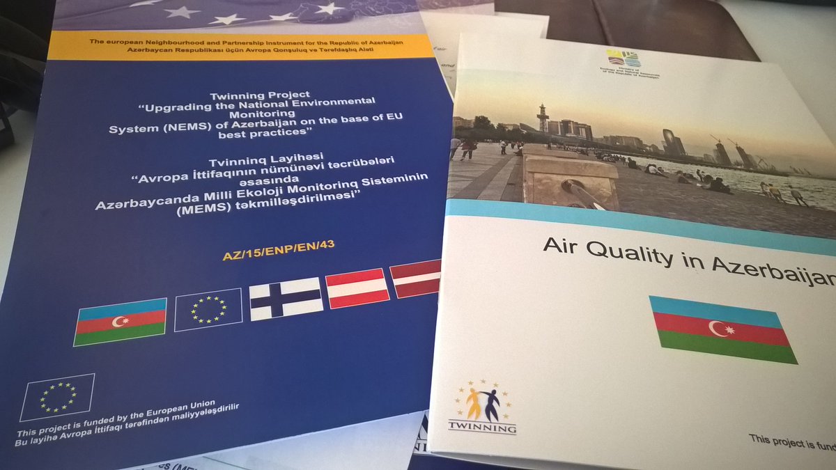 parkkinen_t's tweet photo. Closing event of #Twinning project on strengthening environmental monitoring system, especially regarding air quality, of #Azerbaijan was held in Baku today. Finnish Meteorological Institute @meteorologit was part of this successful project. https://t.co/ixs75s3tFp