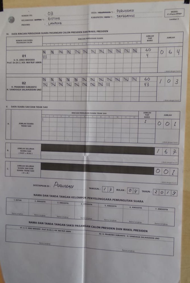 Mau lihat hasil di TPS saya nyoblos sesuai gak,datanya belum tersedia pak <a href="/prabowo/">Prabowo Subianto</a> <a href="/sandiuno/">Sandiaga Salahuddin Uno</a> <a href="/Dahnilanzar/">Dahnil A Simanjuntak</a>