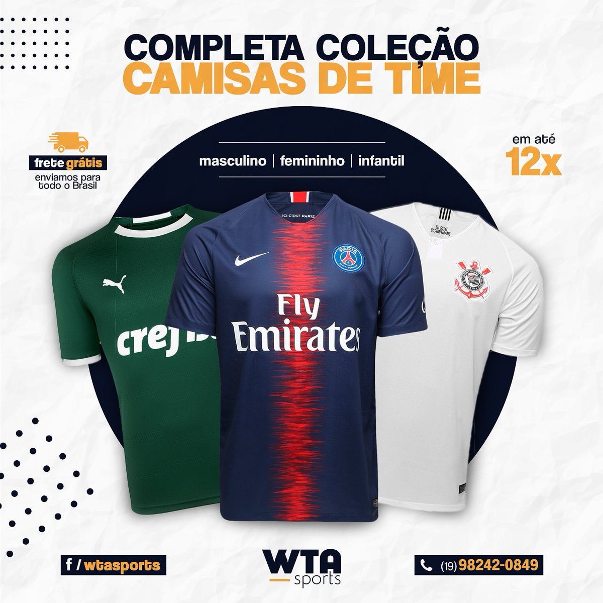 wtasports's tweet image. Visitem nossa página @wtasports 
E fiquem por dentro das novidades lançamentos e promoções 
@futebol @verdao @mengo @tricolor @santos @FutebolRetweet  @DoentesPFutebol @futebolinterior @jogacerto