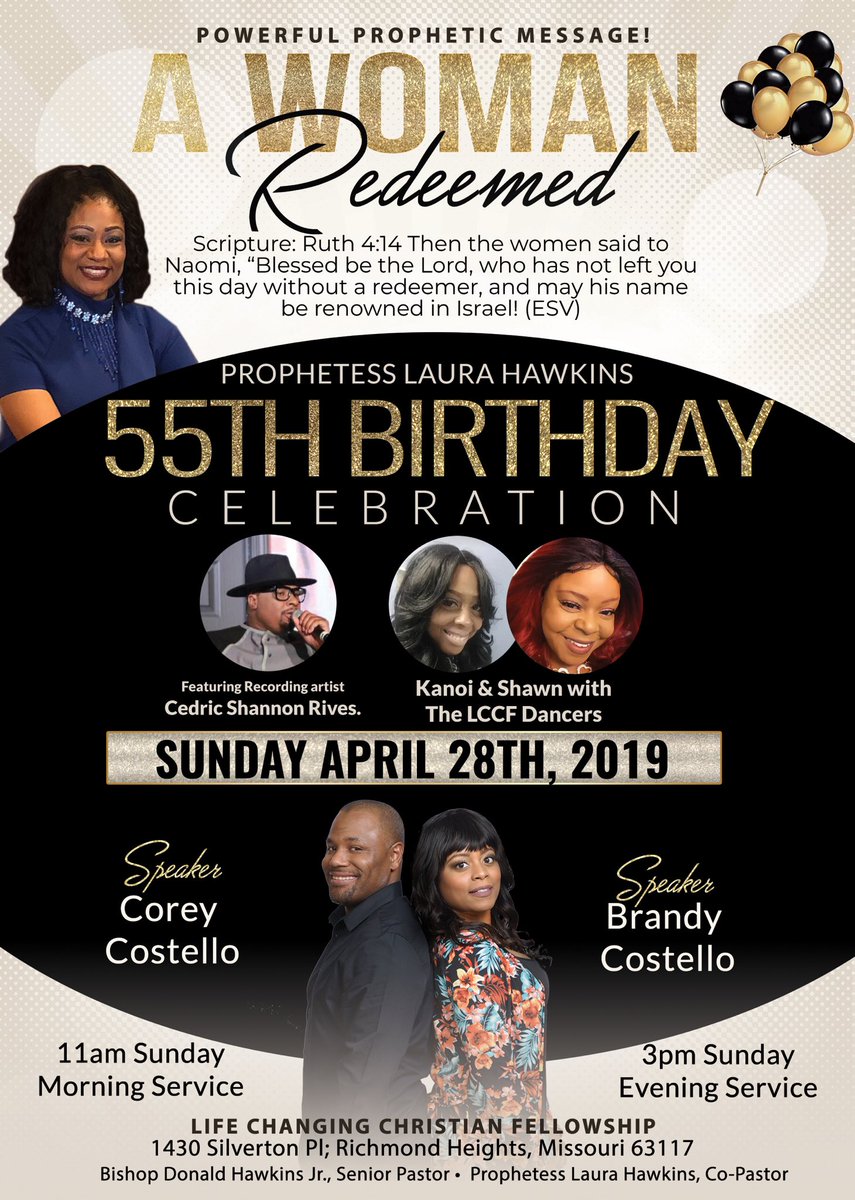 PASTORAHAWKINS's tweet photo. APRIL 23rd IS THE DAY GOD THOUGHT OF ME!🙌🏽 TO BE CONTINUE ON SUNDAY COME HELP ME CELEBRATE!🎈🎉🎁🎊🎂 https://t.co/aP9F5KGX6A