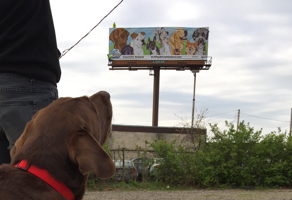 bellandpixel's tweet photo. Oakland Park and Westerville Road! Thank you Art Pop Street Gallery and @GCAC_Cbus @ArtMakesCbus Hunter, Chip, and Chubbs came to see it installed! #dogsofcolumbus https://t.co/dUUcAI4Usp