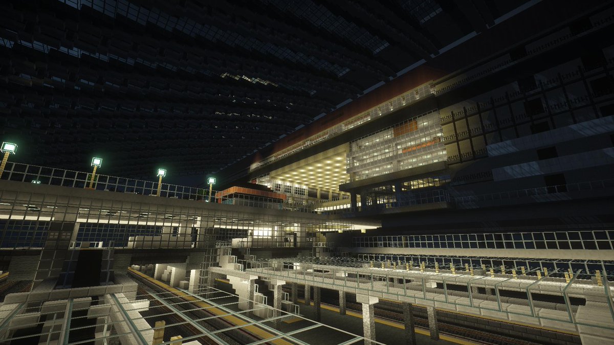 ゆうちゃん Gtxr Auf Twitter 夜の大阪駅 Minecraft マイクラ建築 T Co Gip6hu3xq8 Twitter