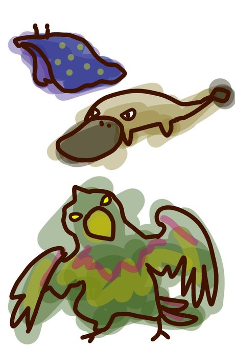 カモノハシのtwitterイラスト検索結果 古い順