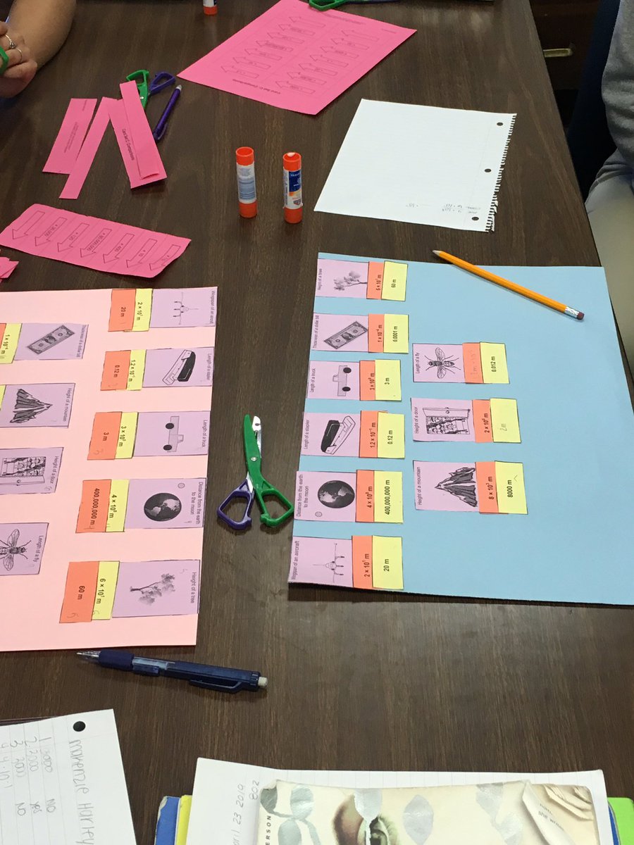 WatsonMathEd's tweet photo. @farnsleymiddles @cynnabo Ss comparing lengths using Scientific Notation @JCPS_MS_Math @LTexas1 @SusanJCPS @JCPSAsstSuptTL #FormativeAssessmentLesson https://t.co/aB0HPQuYIj