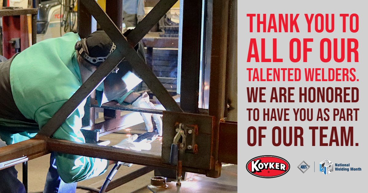 Koyker Manufacturing on Twitter "April is National Welding Month. We
