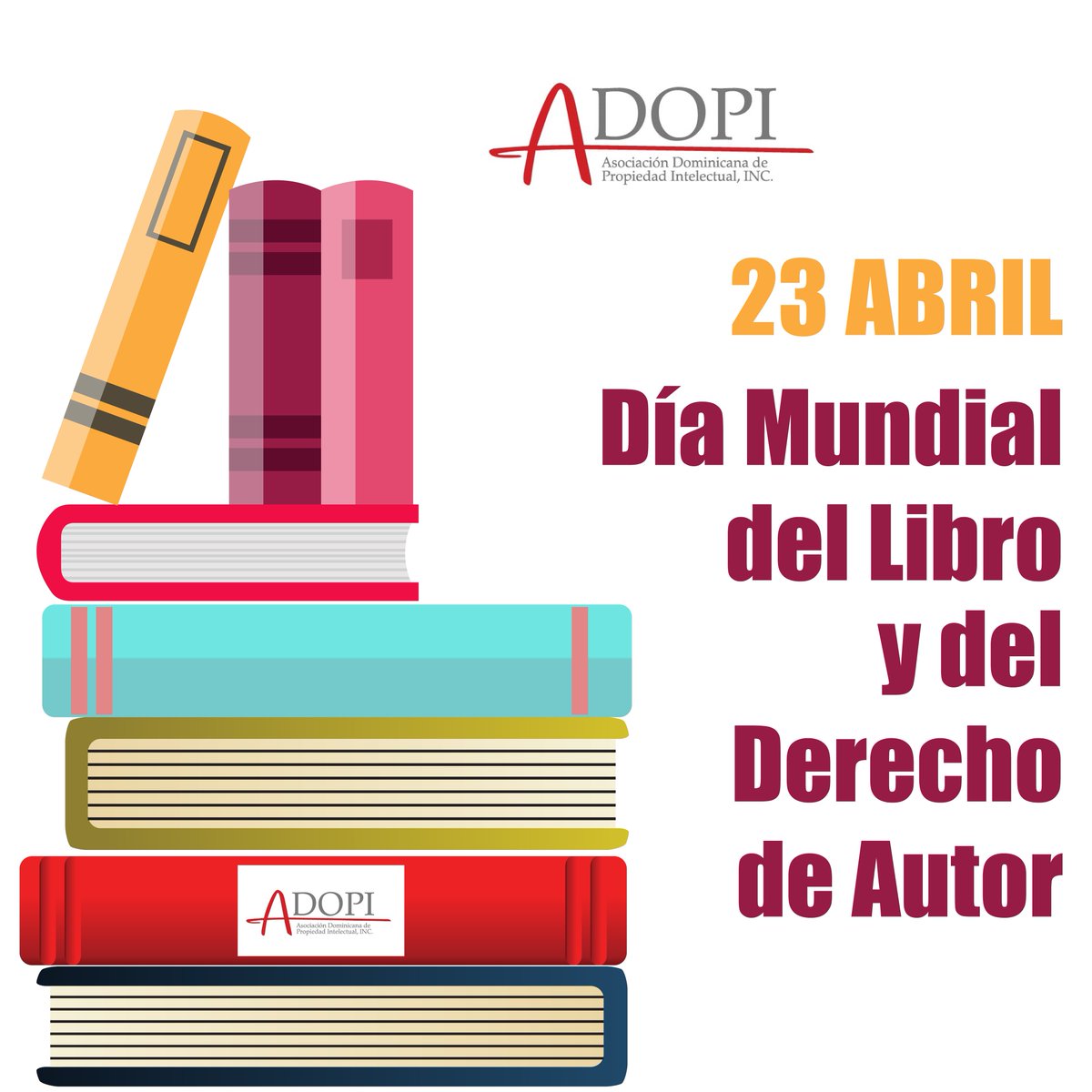 ADOPI_DR's tweet photo. 23 Abril
Día Mundial del Libro y del Derecho de Autor

#ADOPI #DerechodeAutor #PROPIEDADINTELECTUAL https://t.co/FD0bGSOyW3