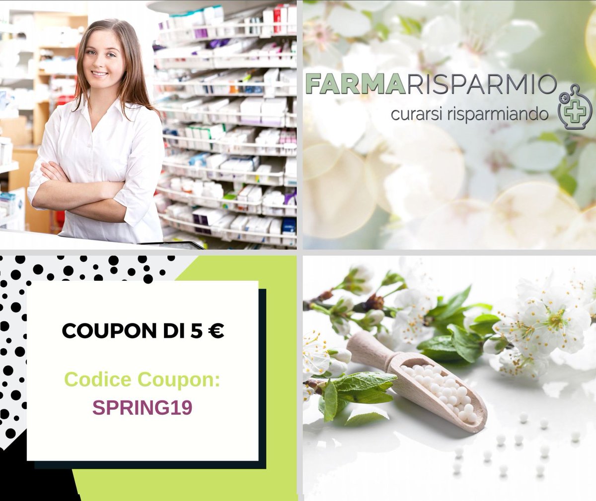 Farmarisparmio's tweet photo. Hai già approfittato del buono di 5 euro sul nostro sito? 😉https://t.co/83USwlPDH0 https://t.co/O3Fl8yfW1I
