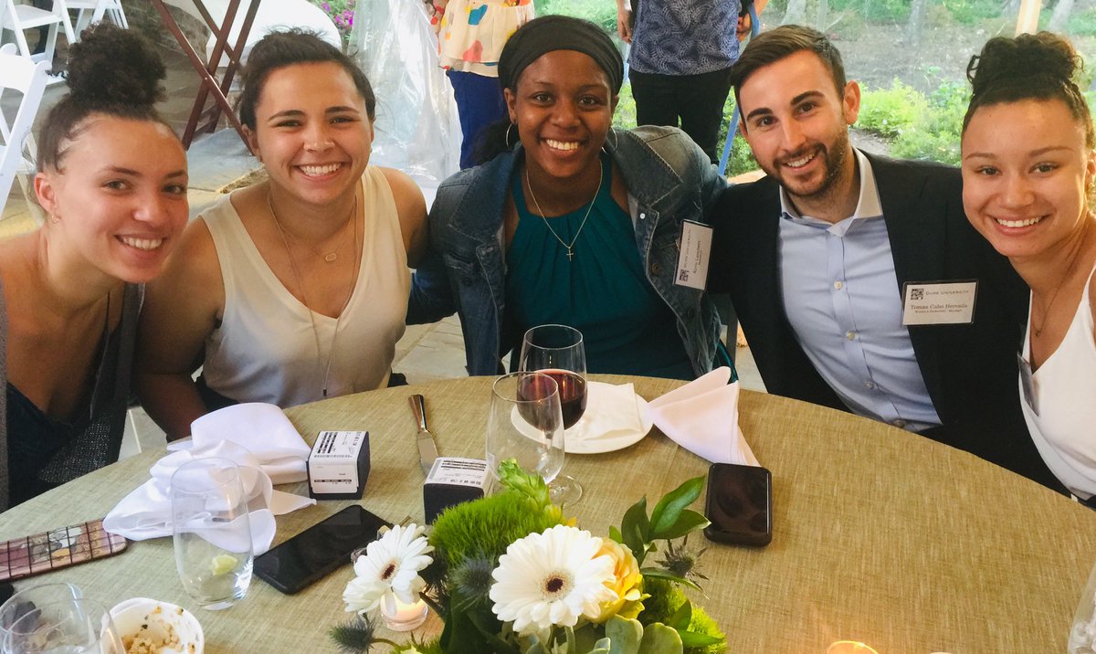 CoachP4Life's tweet photo. President Vince Price and Annette Price’s Senior Dinner. Thank you for your gracious hospitality. Beautiful evening. Honored our amazing seniors. #LoveDuke 💙 https://t.co/2xx5iwOCck