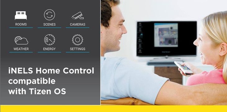 elko_ep's tweet photo. The iNELS Home Control application brings a new dimension to controlling the whole home with smart TVs, tablets and smartphones. It is now also fully compatible with the Tizen operating system for Samsung Smart TV and is free to download. https://t.co/wEy6acuVe3 #Samsung #smarttv https://t.co/y3YPNOBEal